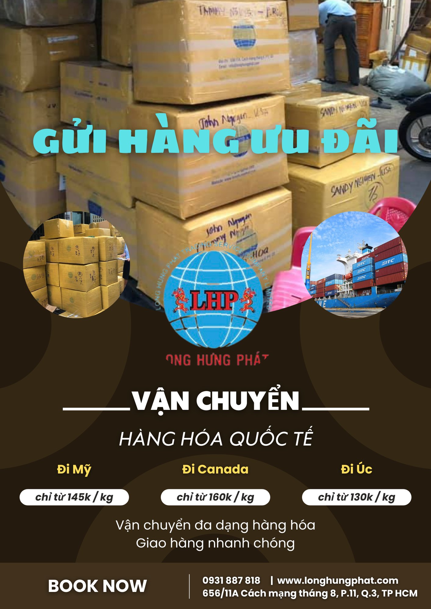 gửi cà phê đi Mỹ