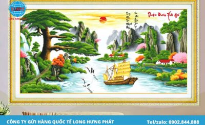 gửi tranh thêu đi Mỹ