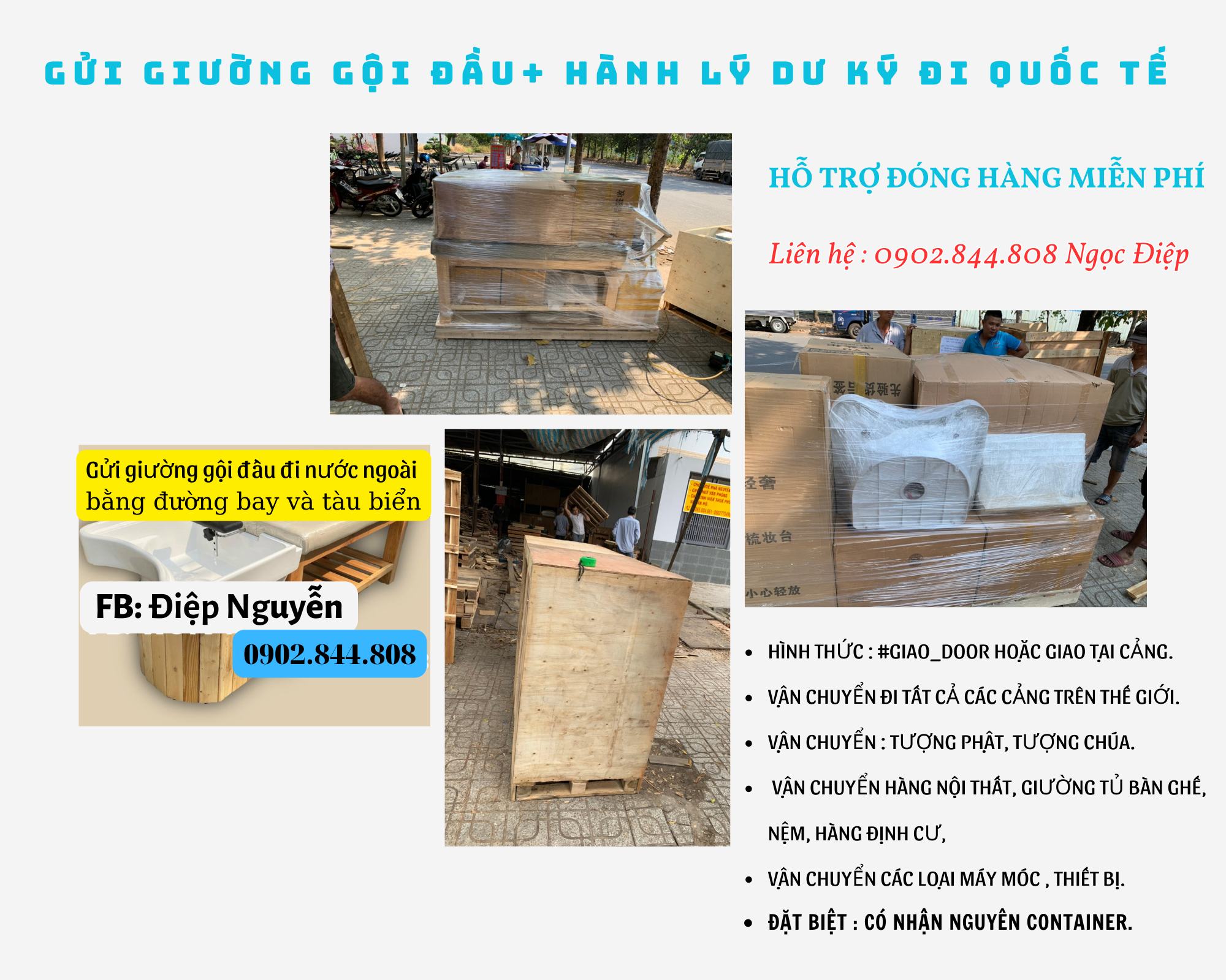 Gửi tủ giường đi Mỹ bằng đường biển